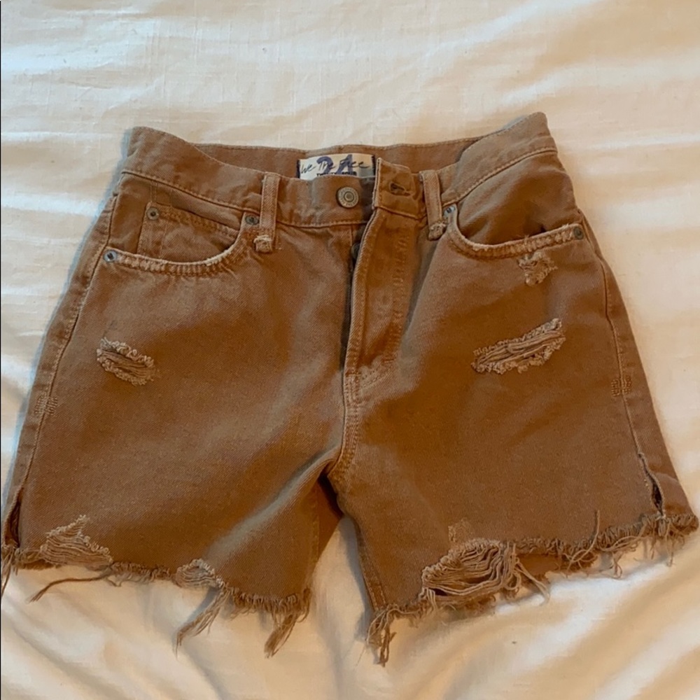 Free People Tan Shorts